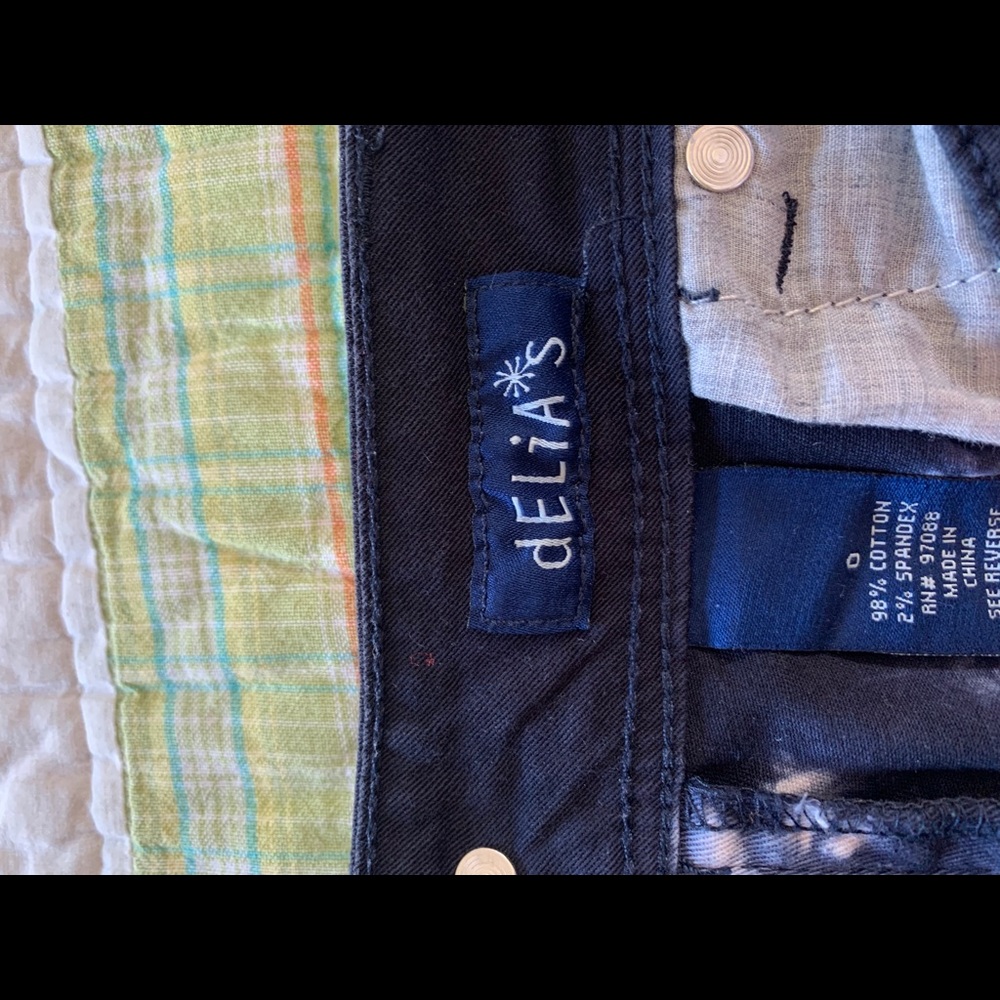 Navy and White Tie-Dye Delia’s Shorts